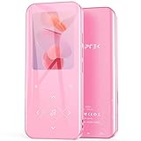 32GB MP3 Player with Bluetooth 5.3, AGPTEK A09X 2.4' Screen Portable Music Player with Speaker Lossless Sound with FM Radio, Voice Recorder, Supports up to 128GB, Pink