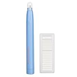 Deli Artist Electric Eraser, Dual Tips for Precision Erasing, Includes 20 Eraser Refills, Requires 2 AAA Batteries (Not Included), for Drawing, Sketching, Architecture - Blue