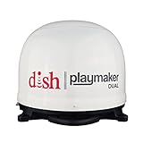 Winegard PL-8000 White Dish Playmaker HD Satellite Antenna Dual Receiver Capability, Optional RV Roof Mount