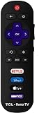 Amtone RC280 OEM Replacement Universal TV Remote Control Compatible with All TCL Roku TVs. 【Only Works with Roku TVs, Not for Roku Stick and Roku Box】 (Netflix/Disney/AppleTV/HBOMAX)