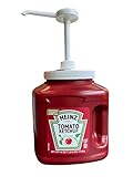 Heinz Kosher Tomato Ketchup 114 Ounce Jug Bundle with 1 oz Condiment Pump Kit