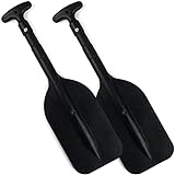 Telescoping Boat Paddle Collapsible Oar for Boat 21'' - 42'', Collapsible Paddle for Boat Kayaking Rafting Jet Ski Canoe Outdoor Kayak Water Sports and Safety Boat Accessories 2 Pack, Black