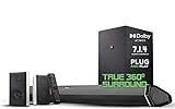 Nakamichi Shockwafe Pro 7.1.4 Channel 600W Dolby Atmos/DTS:X Soundbar with 8' Wireless Subwoofer, 2 Rear Surround Speakers. Get True 360° Cinema This Plug and Play Home Theater System