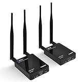 OREI Wireless HDMI Transmitter & Receiver Extender Upto 300 Feet 5G Long Range - Perfect for Streaming from Laptop, PC, Cable, Netflix, PS4 to HDTV/Projector IR Support - Low Latency