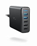 Anker Quick Charge 3.0 63W 5-Port USB Wall Charger, PowerPort Speed 5 for Galaxy S10/S9/S8/S7/S6/Edge/+, Note 8/7 and PowerIQ for iPhone XS/Max/XR/X/8/7/6s/Plus, iPad, LG, Nexus, HTC and More
