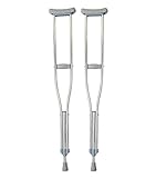 SNUG360 Stainless Steel Underarm Walking Crutches for Adults – Lightweight & Durable, Push-Pin Adjustment, Comfortable Underarm Pad & Hand Grip (1 Pair)