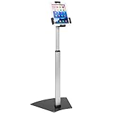 Mount-It! Anti-Theft Universal Tablet Floor Stand Kiosk – Height Adjustable Tablet Kiosk Floor Stand - Locking Tablet Mount Stand for iPad, Galaxy, Surface Go & Other 7.9'- 10.9' Tablets