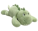 XMV 31 inch 5 lbs Dinosaur Weighted Stuffed Animals, Large Weighted Plush Animal, Cute Plush Toy Pillow, Soft Dino Plushie Gifts for Adults, Kids, Boys and Girls (Green)