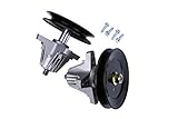Replacement Lawn Mower Spindle Assembly with Pulley Set of 2 - Compatible with Cub Cadet, Troy-Bilt, MTD 42 Inch Deck - Replaces 918-04822B, 618-04822, 618-04822A, 618-04822B, 918-04889, 91804889A
