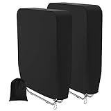 BullStar 2Pcs Patio Zero Gravity Folding Chair Cover Outdoor Folding Chair Protector Waterproof and UV Resistant, Black