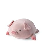GUANMI 15.7' Weighted Stuffed Animal, Cute Pig Weighted Plush Toy for Kids and Adults,Anxiety Gift Soft Piggy Pillow,Sleeping Eyes