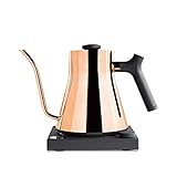 Fellow Stagg EKG Electric Gooseneck Kettle - Pour-Over Coffee and Tea Pot, Stainless Steel, Quick Heating, Polished Copper, 0.9 Liter
