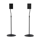 Sanus Adjustable Height Speaker Stand - Extends 28' to 38' - Holds Satellite & Small Bookshelf Speakers (i.e. Bose, Harmon Kardon, Polk, JBL, KEF, Klipsch, Sony and Others) - Set of 2 - Model: HTBS