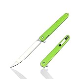 HUAAO 7.95’’ Slim Pocket Knife, CEO Knife Gentleman Knife with Clip, Liner Lock, Flipper Knife Slim Folding Knife for EDC Camping Fishing Hiking