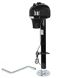 Weize 3500 Lb. Power Tongue Jack, Heavy Duty Electric Trailer Jack with 600D Polyester Protective Cover, 23-5/8' Lift, 12V DC