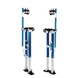 Painting Drywall Stilts,Adjustable Aluminum Tool Stilt for Plastering,24' - 40' Sheetrock Stilts,Professional Drywall Stilts, Blue