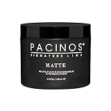 Pacinos Matte Hair Paste - Firm Hold, No Shine, Sculpting & Styling Wax, Long Lasting Definition & Texture, No Flakes, All Hair Types, 4 fl. oz.