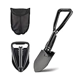 DARTMOOR Mini Folding Shovel High Carbon Steel, Portable Lightweight Outdoor Tactical Survival Foldable Mini Shovel, Entrenching Tool, Camping, Hiking, Digging, Backpacking, Car Emergency