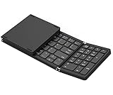 Erkovia Foldable Bluetooth Keyboard, Foldable Wireless Portable Keyboard with Numeric Keypad, USB-C Rechargeable for iOS, Android, Windows System Laptop Tablet Smartphone Device (Not Full Size)