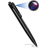 WatchfulVision 4K Hidden Pen Camera, 64GB HD Video Pen Camcorder, Small Nanny Cam Pocket Cam, Spy Camera Pen and Picture Taking for Business, Meeting, Learning, Security (Bright Black)