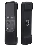 Remote Case Compatible with Apple TV 4K (5th) and 4th Generation, Auswaur Shock Proof Silicone Remote Cover Case Compatible with Apple TV 4th Gen 4K 5th Siri Remote Controller - Black