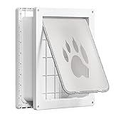 Dog Door for Interior and Exterior Doors, Upgrade Thicken Dog Doors for Large Dogs, Plastic Doggy Door and Cat Door with Security Cover and Magnetic Flap, Strong and Durable (Pets Up to 100Lb