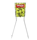 GAMMA Sports Tennis Ball Hopper Hi-Rise 75, Durable, Convenient, Heavy Duty Construction for Easy Pickup, Carrying and Storage, Holds 75 Tennis Balls Silver