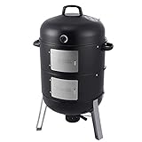 SUNLIFER 20.5 Inch Vertical Charcoal Smoker and Grill Combo, Heavy-Duty BBQ Smokers for Outdoor Cooking Camping