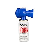 SABRE Sport and Safety Horn, 115 dB Air Horn, 60 ¼ Second or 25 ½ Second Bursts, Audible Up to 1/2-Miles (804-Meters), Perfect for Use at Sporting Events, Boating, Camping, Hiking