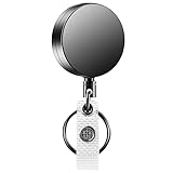 NOKAPIN Badge Reels Retractable for Nurses,Premium Heavy Duty Metal ID Badge Holder with Belt Clip Key Ring for Name Card Keychain (1)