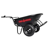 Chore Warrior Electric Wheelbarrow Powered Utlity Cart 350 LBS Capacity and 6 Cu FT Poly Tray 8-12 Hour Battery Life