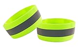 IDOU Reflective Bands for Arm/Wrist/Ankle/Leg,High Visibility Reflective Running Gear for Walking/Cycling/Running,Biking Accessories for Women and Men