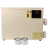 ExGizmo 11KW 220V Electric Water Heater Thermostat Swimming Pool Heater SPA Hot Tub for Above Ground Inground Pool Hot Tub Heater Pump with Digital Display Touch Screen Control