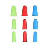 Protective Finger Caps / Silicone Finger Protectors - 9-Pack - Prevents Burnt Fingers while Crafting with Glue Gun, Hot Wax, Soldering Iron - Also Protects when Sewing, Arranging Roses, etc.