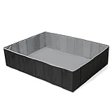 Rectangle Ball Pit with Storage Bag for Toddlers, Gifts for Baby Girls Boys Dogs as Playpen, Fence, Rectangle Oxford Cloth Portable & Foldable Ball Pool (Balls Not Included)，Black