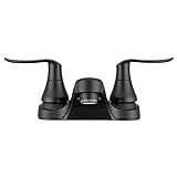 Dura Faucet DF-PL700LH-MB RV Bathroom Faucet with Winged Levers - Matte Black
