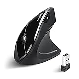 Perixx PERIMICE-713 Wireless Ergonomic Vertical Mouse - 800/1200/1600 DPI - Right Handed - Recommended with RSI User