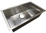 Class A Customs | 25' X 15' X 7' Undermount Stainless Steel Single Bowl Sink | 300 Series Stainless Steel | RV Camper Motor Home Sink | Concession Sink