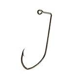 Mustad 32500-BN-2/0-1000 1X Strong 90 Deg Skipjack Jig Hook Fishing Terminal Tackle (1000 Pack), Bronze, Size 2/0