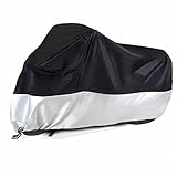 Motorcycle Covers, Outdoor Waterproof Motorbike Covers with Lock-Holes & Storage Bag, Fits up to 96.5' Motorcycles