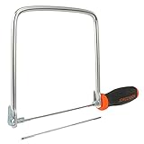 JORGENSEN Pro Coping Saw, Coping Frame and Extra 2pcs 6-1/2 Inch Replacement Blades Set for Woodworking, Plastic, Rubber, and Soft Metal Cutting