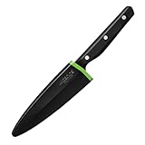 Wiltshire Staysharp Triple Rivet Utility Knife 13CM, Patented 2 Stage, self-Sharpening System Improved Cutting Performance Slim Design Scabbard, Takes Less Space, Black/Silver/Green