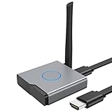 Wireless HDMI Display Dongle Adapter 4K, Wireless Receiver, Streaming Media Video/Audio/File HDMI Wireless Extender from Laptop, PC, Smartphone to HDTV Projector Monitor (Sliver)