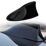 Yungeln Shark Fin Antenna Car Antenna Decorative Top Mounted Dummy Roof Aerial for Car Trunk SUV Auto Roof Aerials AM/FM-Black