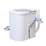Portable Mini Washing Machine Non Electric, Compact Hand Crank Foot Pedal Rotary Washer, Manual Clothes Wringer, Labor-Saving Laundry Alternative, Mobile Clothes Washer for Dormitory, Apartment, RV