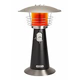 Cuisinart COH-500 Portable Tabletop Patio, 11,000 BTU Outdoor Propane Heater with Safety Tilt Switch and Burner Screen Guard, 30 sq. Foot Heat Range, Black