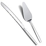 Berglander Wedding Cake Knife and Server Set, Stainless Steel Cake Cutting Set For Wedding Include Cake Cutter And Cake Server Perfect For Wedding, Birthday, Parties and Events