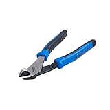 Klein Tools J2000-48 Pliers, Diagonal Cutting Pliers with Angled Head, Heavy-Duty to Cut ACSR, Screws, Nails, and most Hardened Wire, 8-Inch