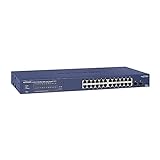 NETGEAR 24-Port Gigabit Ethernet Smart Managed Pro PoE Network Switch (GS724TP) - Hub with 24 x PoE+ @ 190W, 2 x 1G SFP, Desktop/Rackmount, and ProSAFE Protection, Black, Grey