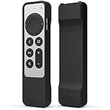 elago R1 Case Compatible with 2022 Apple TV 4K Siri Remote 3rd Gen, 2021 Siri Remote 2nd Gen- Magnet Technology, Lanyard Included, Full Access to All Functions [Black]